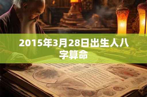 2015年3月28日出生人八字算命