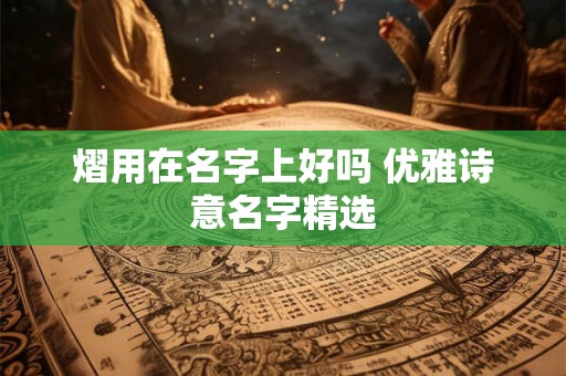 熠用在名字上好吗 优雅诗意名字精选