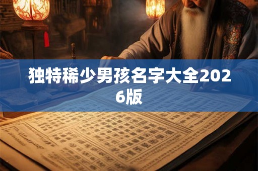 独特稀少男孩名字大全2026版 独特稀少男孩名字大全2026版