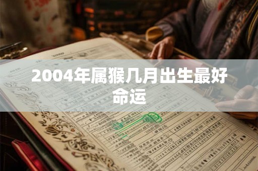 2004年属猴几月出生最好命运 2004年属猴几月出生最好命运