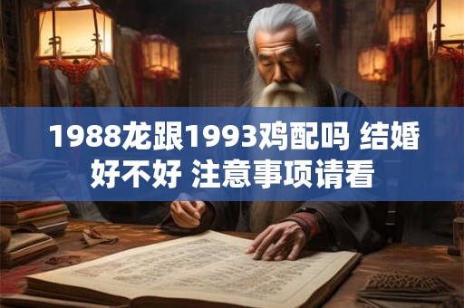1988龙跟1993鸡配吗 结婚好不好 注意事项请看 1988龙跟1993鸡配吗 结婚好不好 注意事项请看