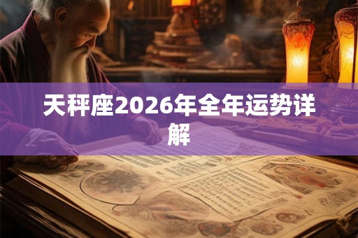 天秤座2026年全年运势详解 天秤座2026年全年运势详解