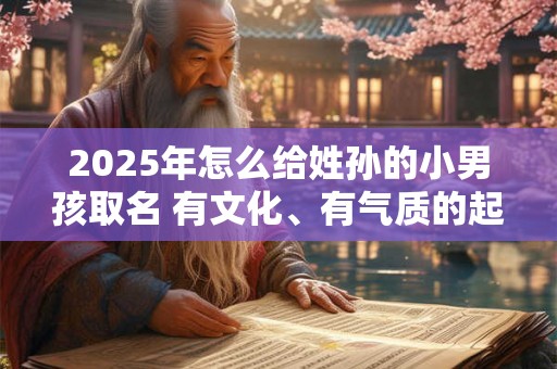 2025年怎么给姓孙的小男孩取名 有文化、有气质的起名大全 2025年怎么给姓孙的小男孩取名 有文化、有气质的起名大全