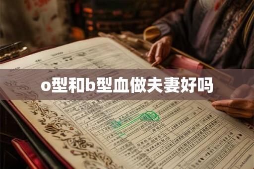 o型和b型血做夫妻好吗