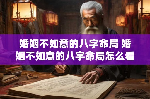 婚姻不如意的八字命局 婚姻不如意的八字命局怎么看 