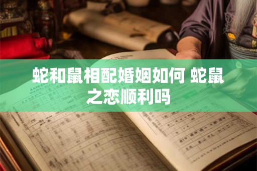 蛇和鼠相配婚姻如何 蛇鼠之恋顺利吗