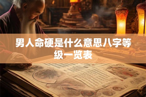男人命硬是什么意思八字等级一览表 男人命硬是什么意思八字等级一览表