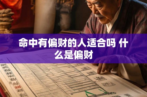 命中有偏财的人适合吗 什么是偏财 命中有偏财的人适合吗 什么是偏财