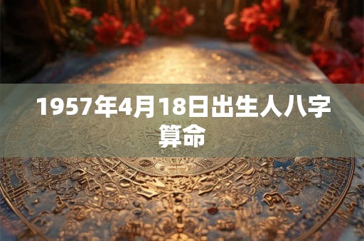 1957年4月18日出生人八字算命