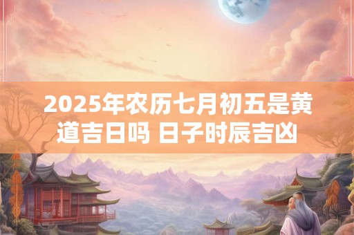 2025年农历七月初五是黄道吉日吗 日子时辰吉凶 2025年农历七月初五是黄道吉日吗 日子时辰吉凶