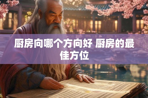 厨房向哪个方向好 厨房的最佳方位 厨房向哪个方向好 厨房的最佳方位