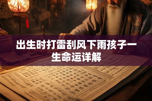 出生时打雷刮风下雨孩子一生命运详解 出生时打雷刮风下雨孩子一生命运详解