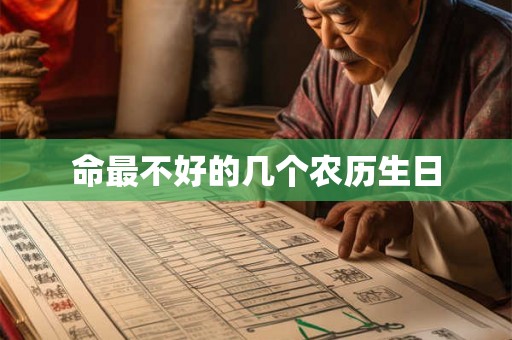命最不好的几个农历生日 命最不好的几个农历生日