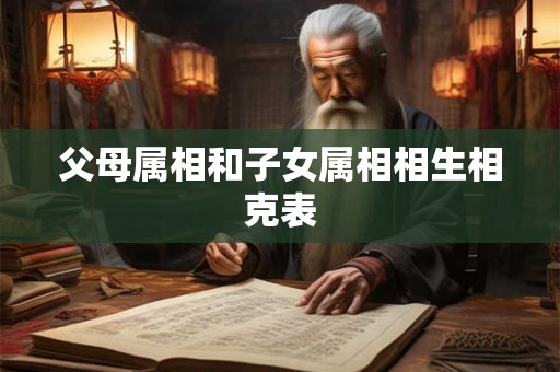 父母属相和子女属相相生相克表 父母属相和子女属相相生相克表