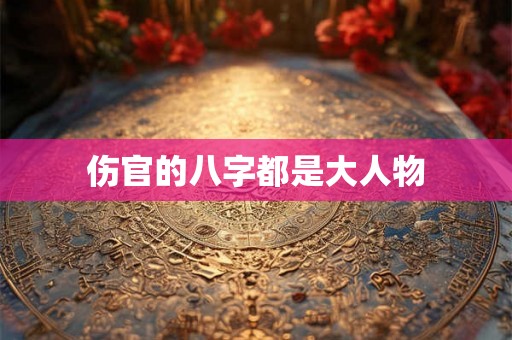 伤官的八字都是大人物 伤官的八字都是大人物