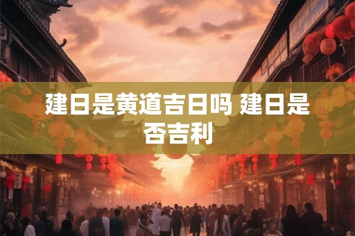 建日是黄道吉日吗 建日是否吉利 建日是黄道吉日吗 建日是否吉利