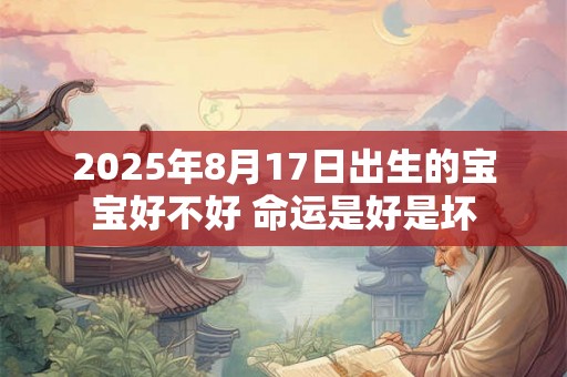 2025年8月17日出生的宝宝好不好 命运是好是坏 2025年8月17日出生的宝宝好不好 命运是好是坏