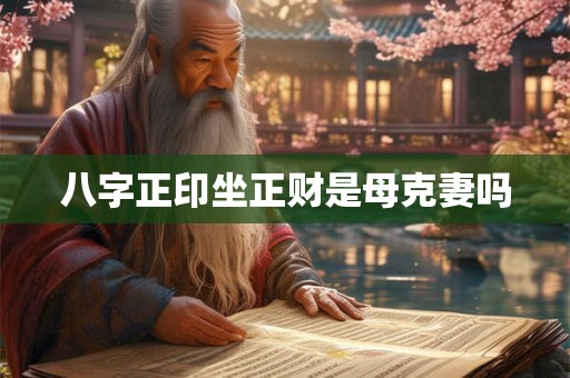 八字正印坐正财是母克妻吗