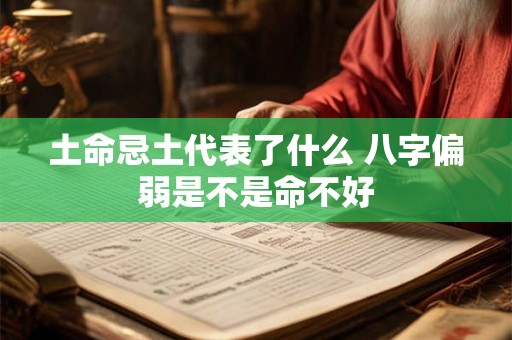 土命忌土代表了什么 八字偏弱是不是命不好