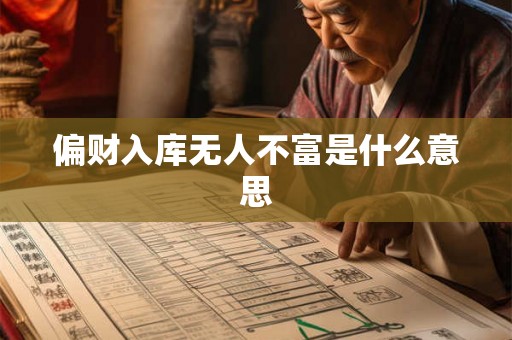 偏财入库无人不富是什么意思 偏财入库无人不富是什么意思