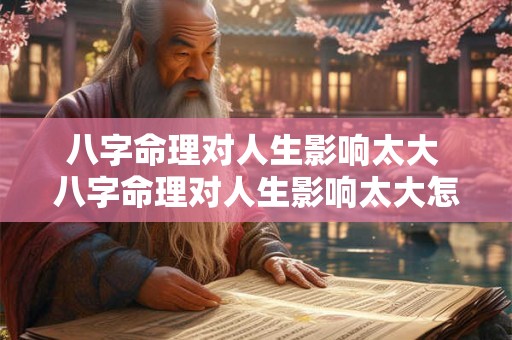 八字命理对人生影响太大 八字命理对人生影响太大怎么办