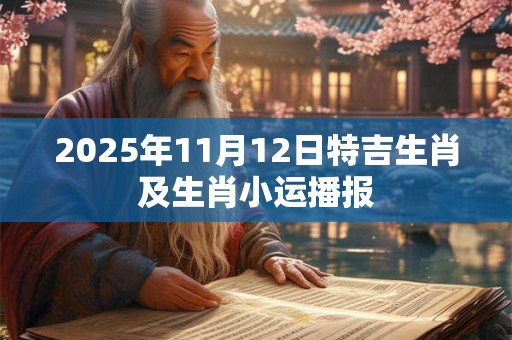 2025年11月12日特吉生肖及生肖小运播报 2025年11月12日特吉生肖及生肖小运播报