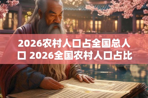2026农村人口占全国总人口 2026全国农村人口占比如何