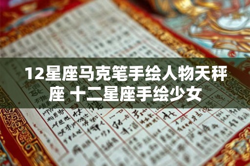 12星座马克笔手绘人物天秤座 十二星座手绘少女
