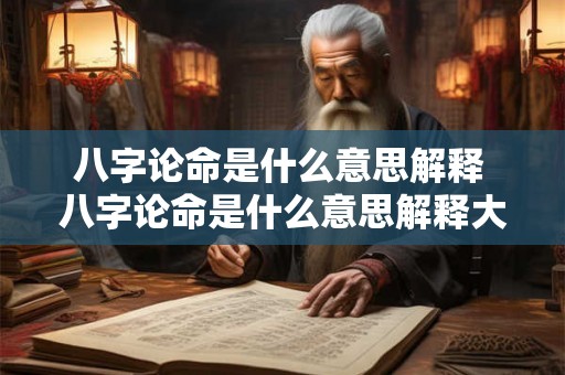 八字论命是什么意思解释 八字论命是什么意思解释大全 八字论命是什么意思解释 八字论命是什么意思解释大全