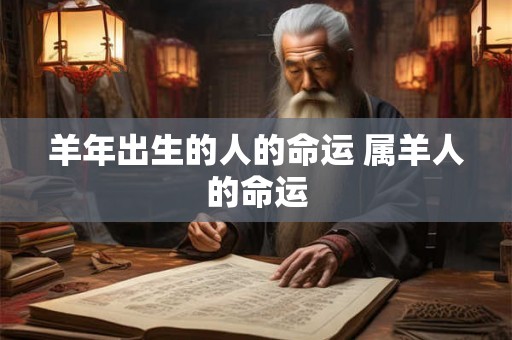 羊年出生的人的命运 属羊人的命运 羊年出生的人的命运 属羊人的命运