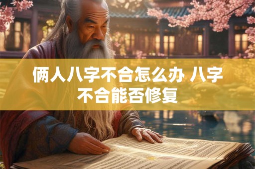 俩人八字不合怎么办 八字不合能否修复 俩人八字不合怎么办 八字不合能否修复