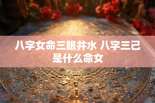 八字女命三眼井水 八字三己是什么命女 八字女命三眼井水 八字三己是什么命女