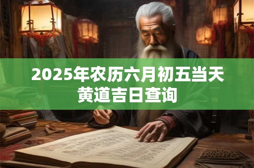 2025年农历六月初五当天黄道吉日查询 2025年农历六月初五当天黄道吉日查询
