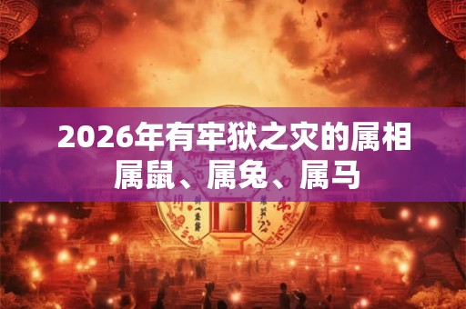 2026年有牢狱之灾的属相 属鼠、属兔、属马 2026年有牢狱之灾的属相 属鼠、属兔、属马