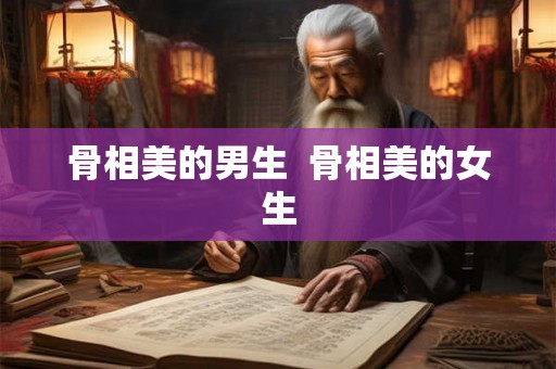 骨相美的男生  骨相美的女生