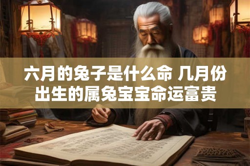 六月的兔子是什么命 几月份出生的属兔宝宝命运富贵 六月的兔子是什么命 几月份出生的属兔宝宝命运富贵