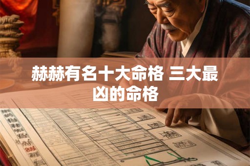 赫赫有名十大命格 三大最凶的命格