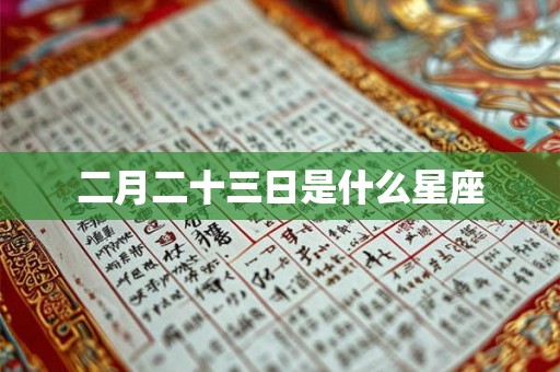 二月二十三日是什么星座