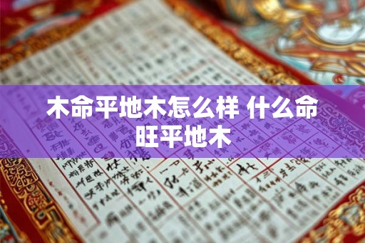 木命平地木怎么样 什么命旺平地木