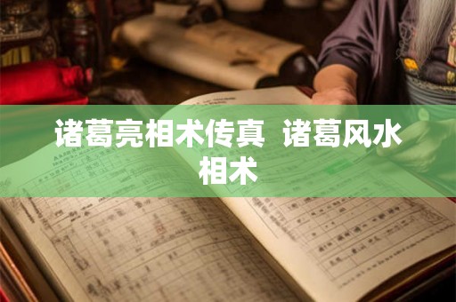 诸葛亮相术传真 诸葛风水相术 诸葛亮相术传真 诸葛风水相术