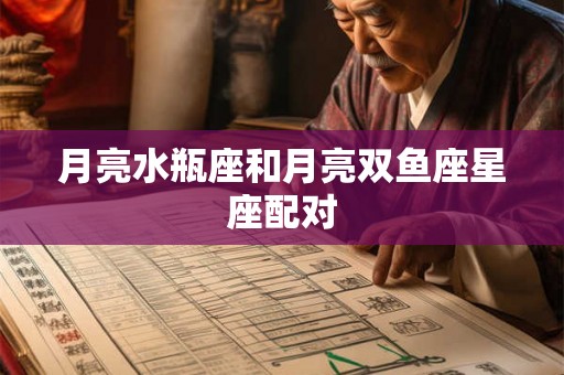月亮水瓶座和月亮双鱼座星座配对