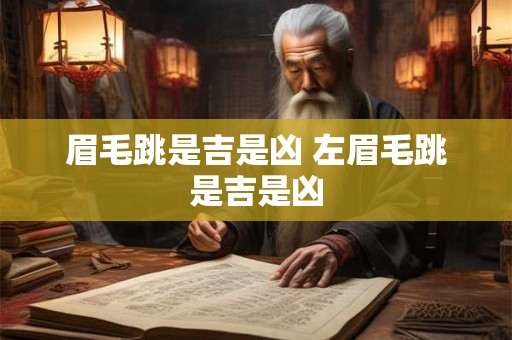 眉毛跳是吉是凶 左眉毛跳是吉是凶 眉毛跳是吉是凶 左眉毛跳是吉是凶