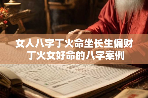 女人八字丁火命坐长生偏财 丁火女好命的八字案例 女人八字丁火命坐长生偏财 丁火女好命的八字案例