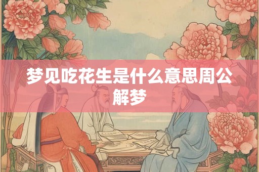 梦见吃花生是什么意思周公解梦 梦见吃花生是什么意思周公解梦