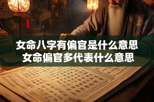 女命八字有偏官是什么意思 女命偏官多代表什么意思