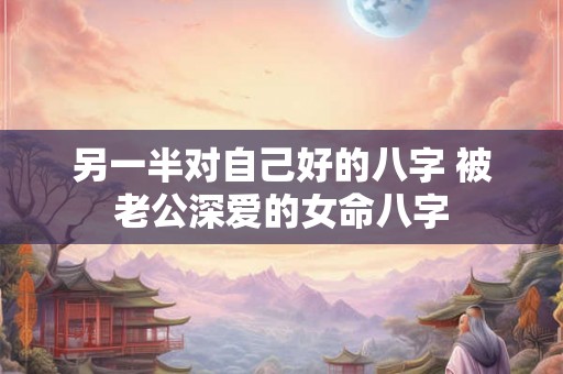 另一半对自己好的八字 被老公深爱的女命八字
