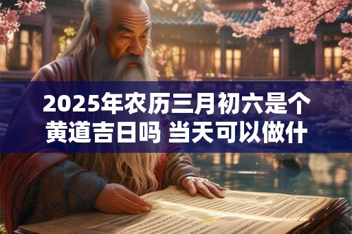2025年农历三月初六是个黄道吉日吗 当天可以做什么 2025年农历三月初六是个黄道吉日吗 当天可以做什么