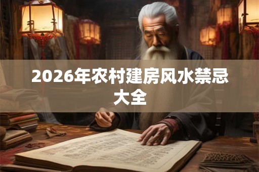 2026年农村建房风水禁忌大全 2026年农村建房风水禁忌大全