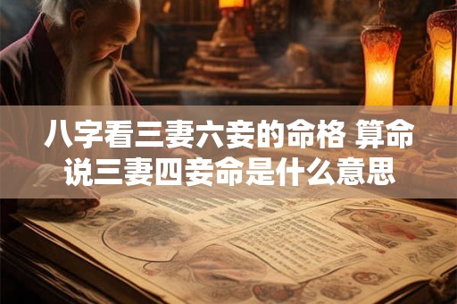 八字看三妻六妾的命格 算命说三妻四妾命是什么意思