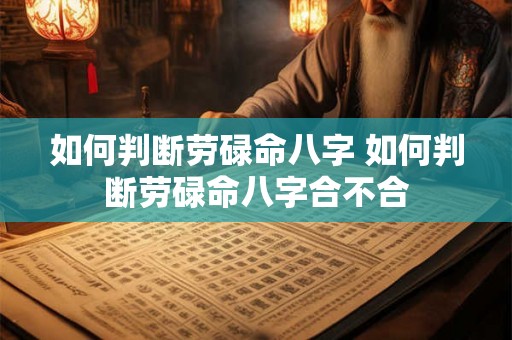 如何判断劳碌命八字 如何判断劳碌命八字合不合 如何判断劳碌命八字 如何判断劳碌命八字合不合